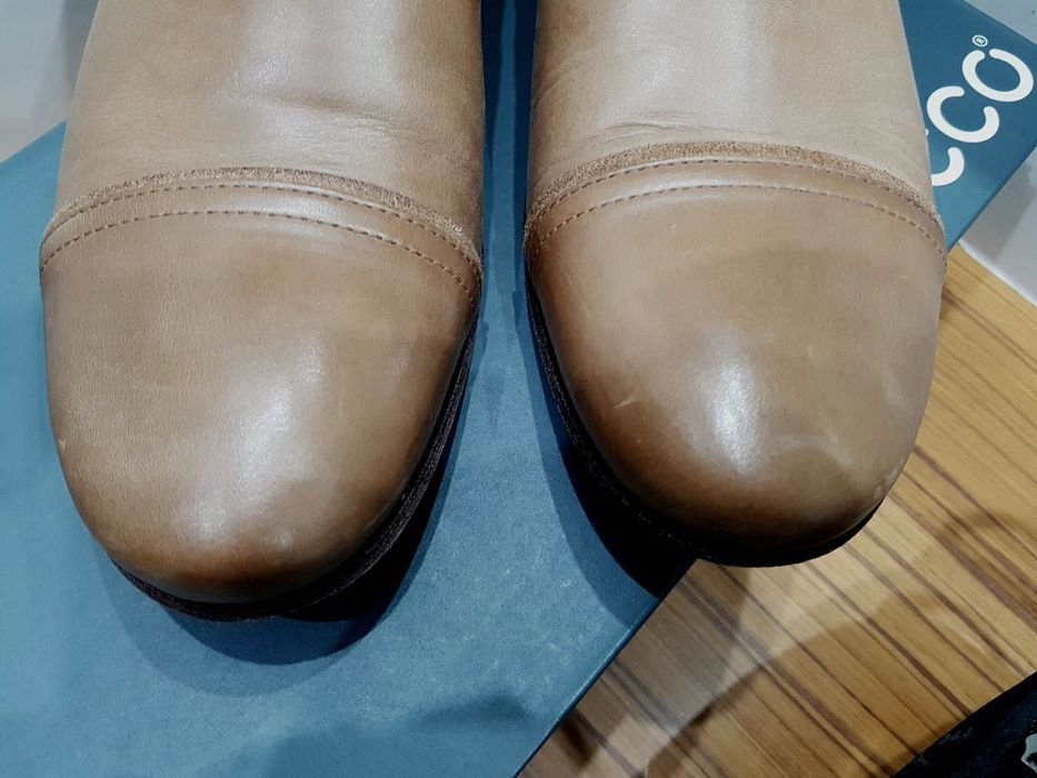 Sztyblety męskie Ecco rozm.45 skórzana podeszwa, stan bdb