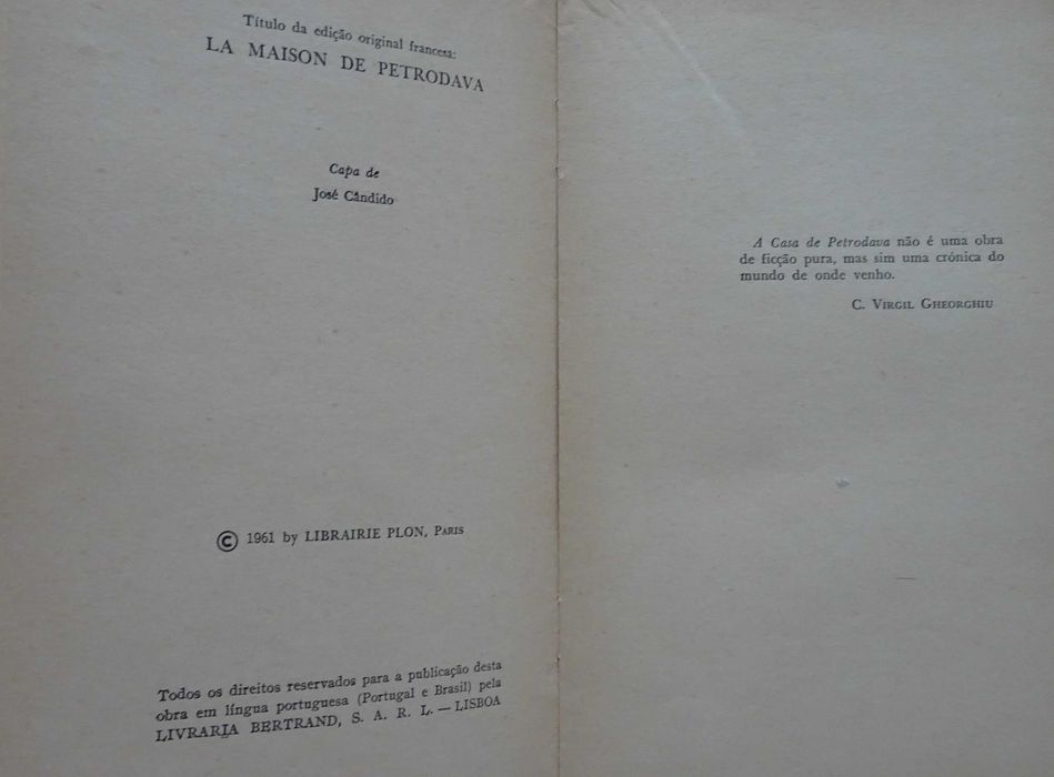 A Casa de Petrodava de C. Virgil Gheorghiu