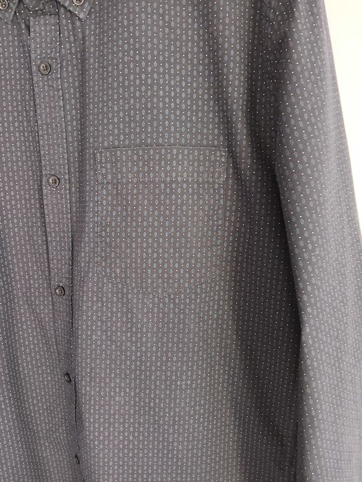 Granatowa koszula męska w kropki wzorki rozmiar L