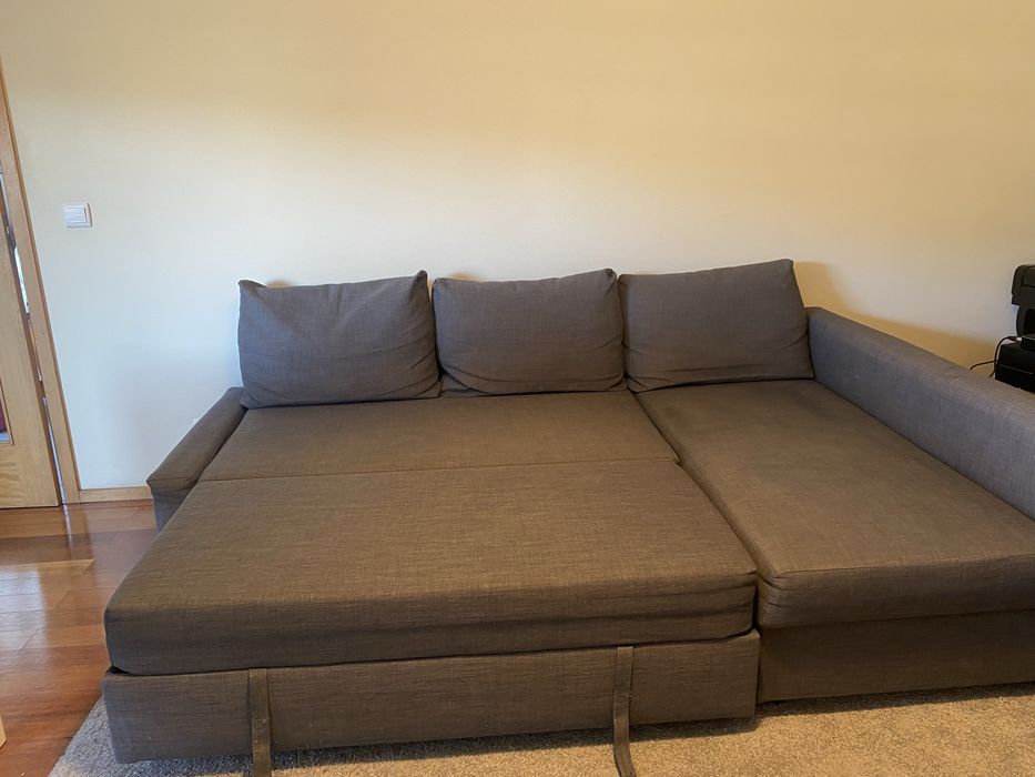 Sofá-cama com Chaise longue em ótimo estado