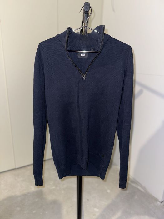 Sweter z suwakiem granatowy M WE