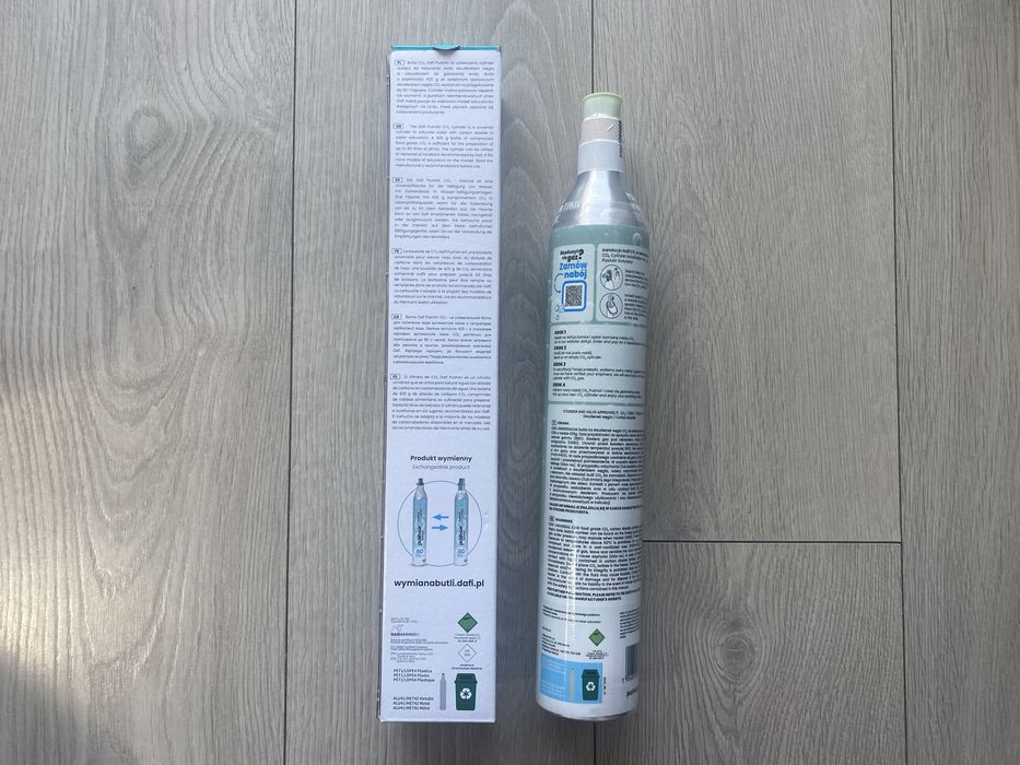 Nowa butla nabój  CO2  Dafi PushAir 425 g – do 60 l wody gazowanej