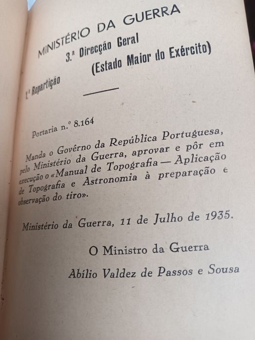 Manual da topografia. Ministério da  guerra