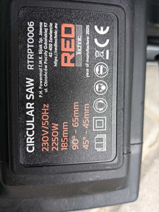 Piła do drewna  2200W  230V ręczna  widia  pilarka