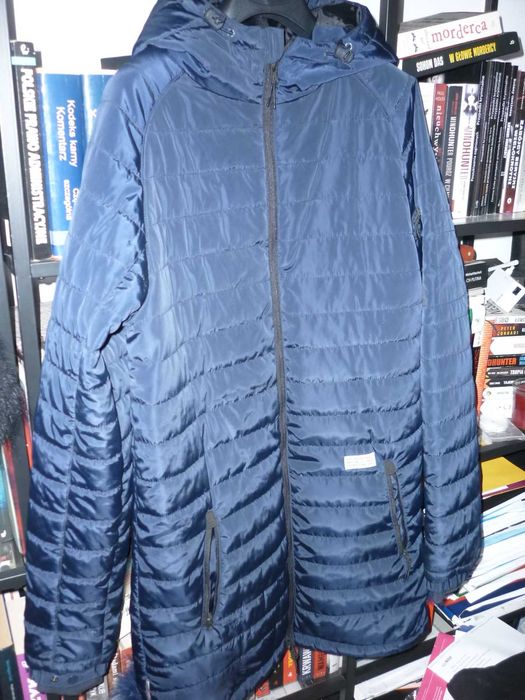 K1X Park kurtka pikowana ocieplana z kapturem z futrem z lisa