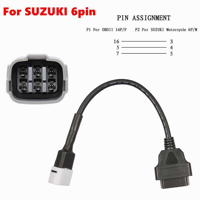 Kabel adapter diagnostyczny OBD do motorów SUZUKI 6-PIN