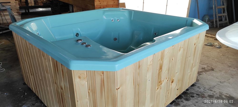 Jacuzzi całoroczne balia basen dysze hydromasaż air grzałka pokrywa