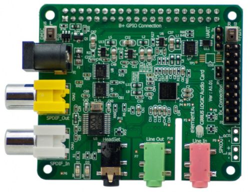 [Novo] Placa de som Raspberry Pi Cirrus Logic Audio Card