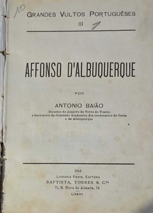LIVRO - AFFONSO D'ALBUQUERQUE - GRANDES VULTOS POR... III REf: PAR2