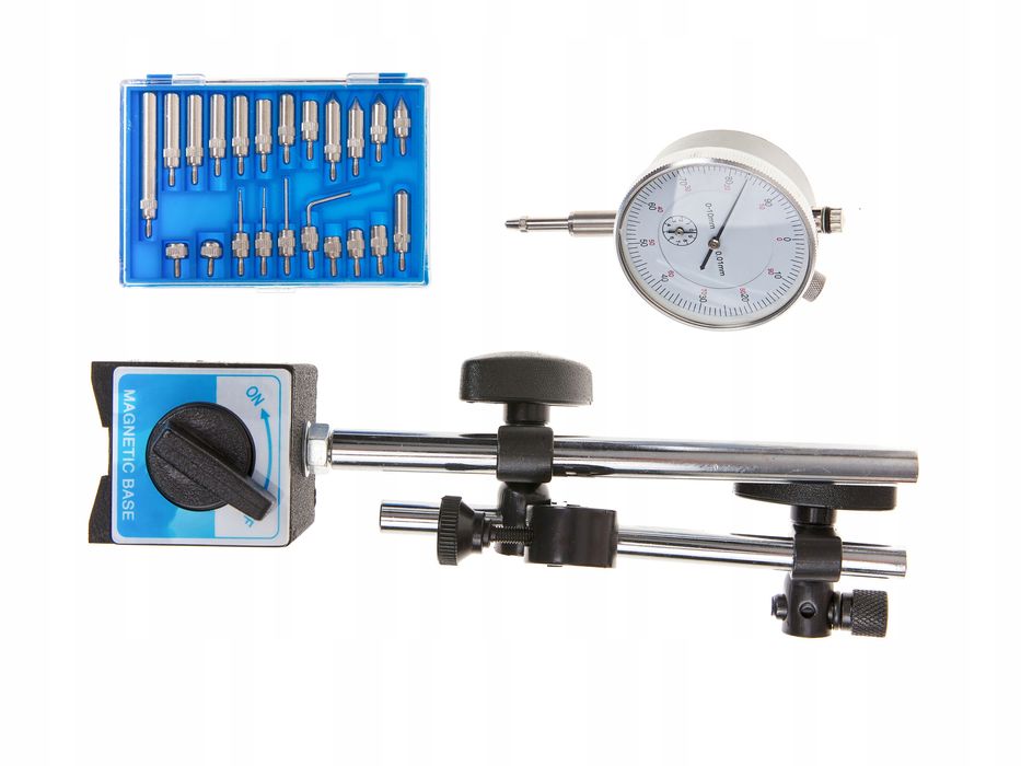 Czujnik Zegarowy Statyw Magnetyczny 0-10Mm Zestaw