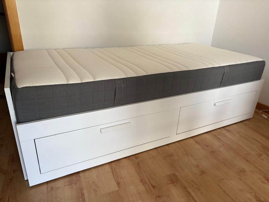 Cama Individual/Dupla + Colchão - BRIMMES Ikea