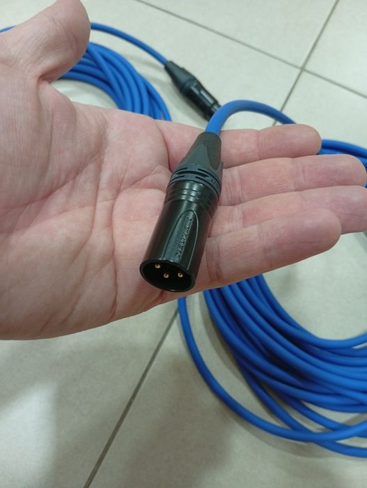 Cabo XLR AZUL 10metros (fichas Neutrik ) Novo!