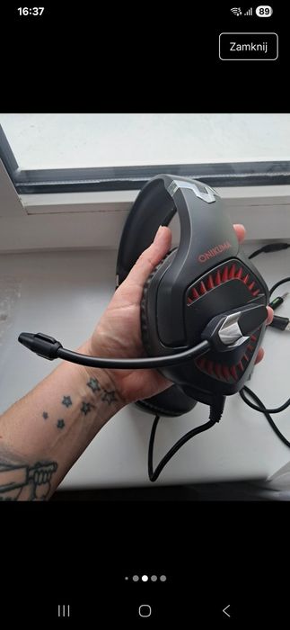 Słuchawki z mikrofonem gamingowy Onikuma