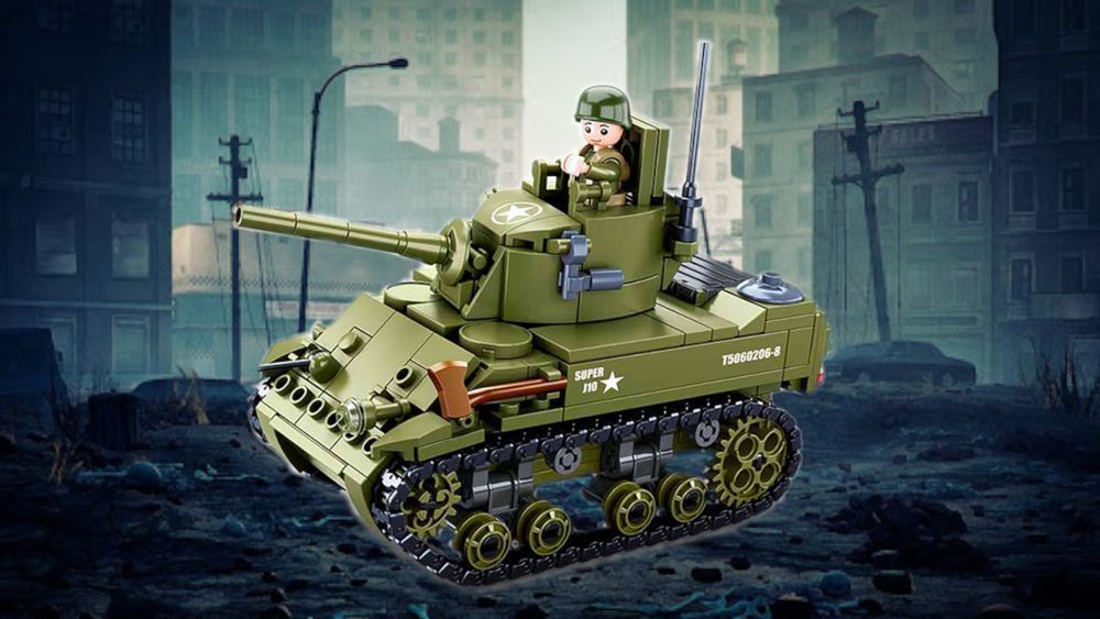 Klocki Czołg Amerykański M5A1 Stuart Armia Wojsko