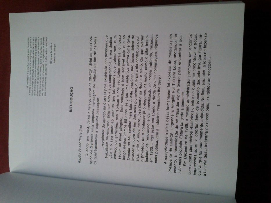 A Indústria Portuguesa Do Cimento-I/II-1999