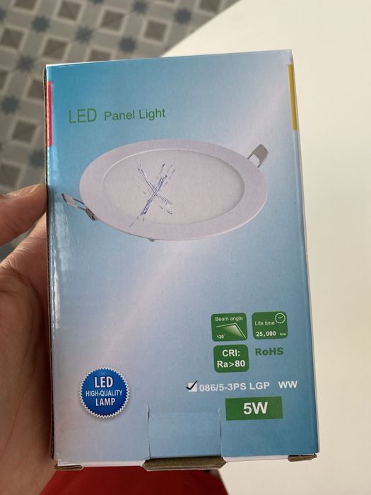 Pack 10 Lampada Painel LED redondo 5w