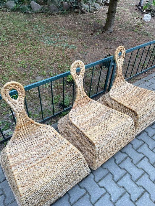 Zestaw ogrodowych krzeseł ratanowych