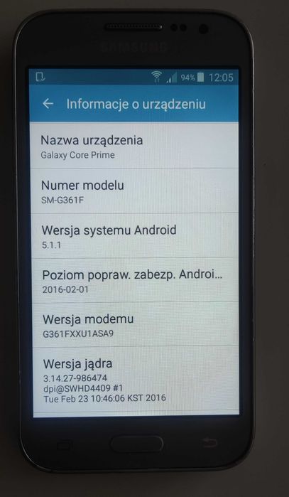 Smartfon Samsung Galaxy Core Prime (SM-G361F) – Sprawny, Bez SIM-Locka