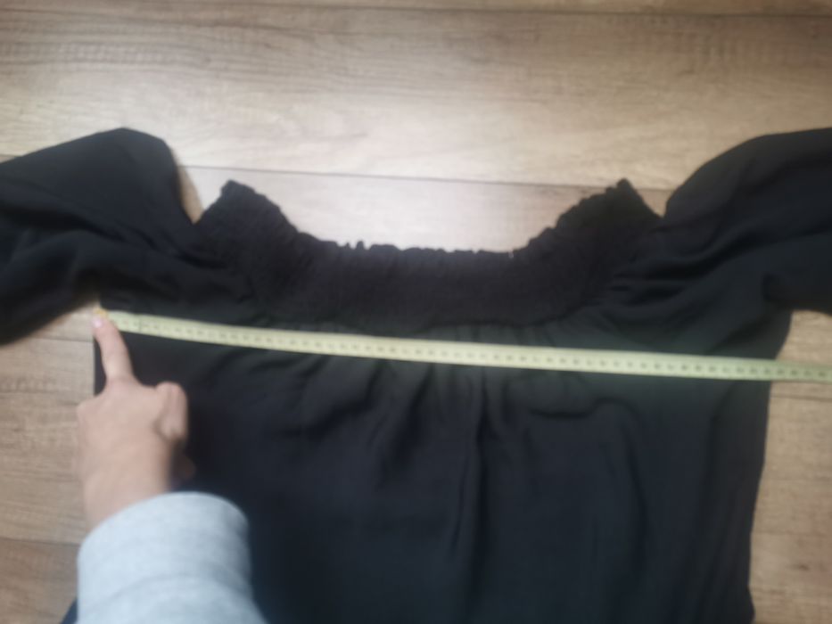 Sukienka czarna maxi 44 hiszpanka