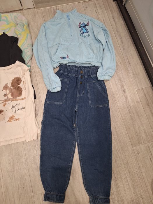 Пакет одягу на дівчинку 8-9р джинси штани світшот