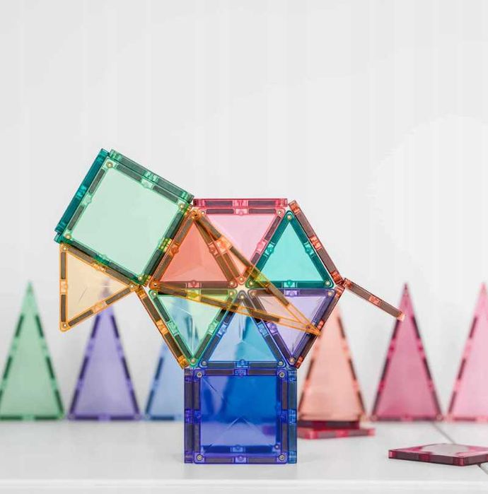 Connetix Pastel Mini 32 el. – Super Klocki Magnetyczne 3D dla Dzieci