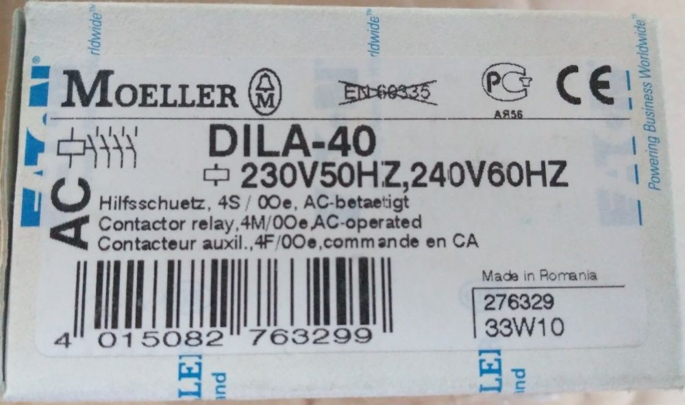 Moeller DILA-40 Вспомогательный контактор, контакты 4NO (230V50HZ)
