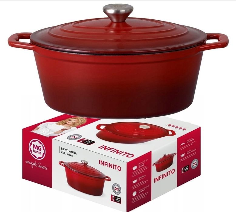 Brytfanna żeliwna Mg home 3,8L