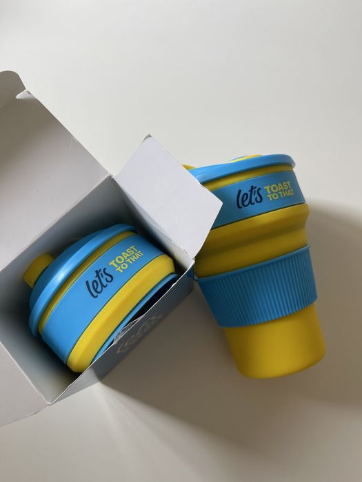 Kubek  silikonowy take away składany 12 cm 350 ml