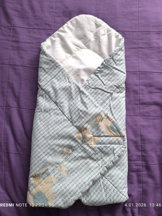 Zestaw 2 rożki i 10 pieluszek tetrowych dla niemowlaka