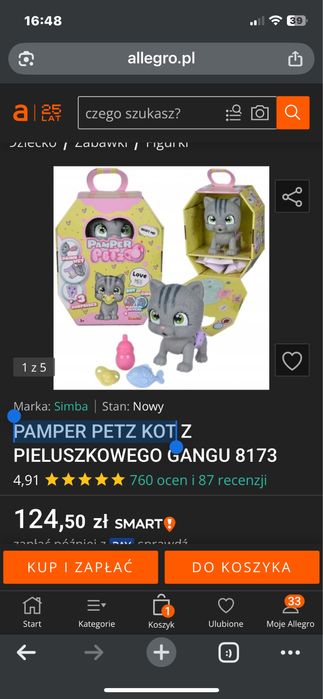 Pamper Petz kotek pielucha okazja
