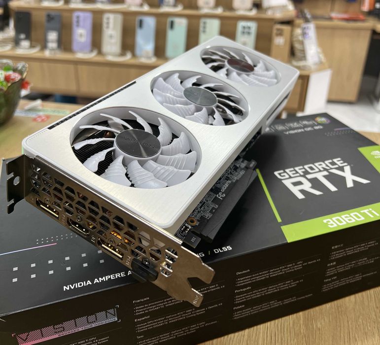 Видеокарта GF RTX 3060Ti 8Gb VISION • Коробка • Гарантія • Обмін • Кредит