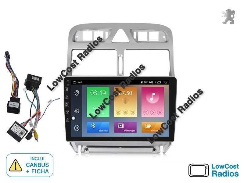 Auto Rádio 9' Poleg. PEUGEOT 307 | GPS ANDROID 15 | BT USB APPS WIFI | CARPLAY • ANDROID AUTO