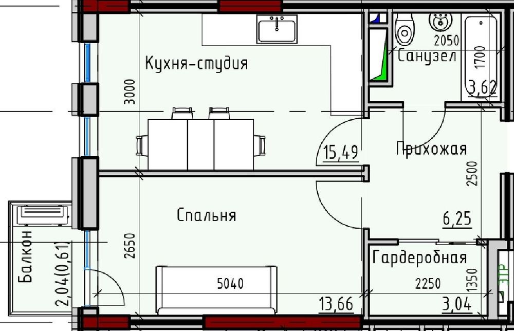 1-но ком квартира с ремонтом Пространство на Радостной Черемушки  АШ