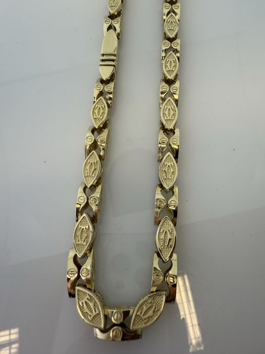 Złoty łancuszek Cartier Proba 585, waga 122,4 Nowy(8022)