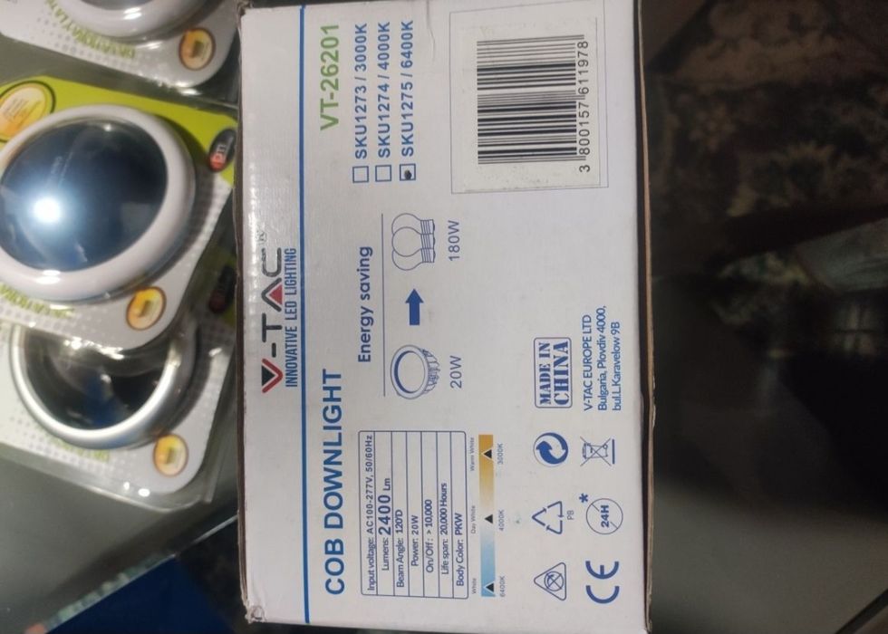 Foco Led - 20 W - 6400 K - classe A++