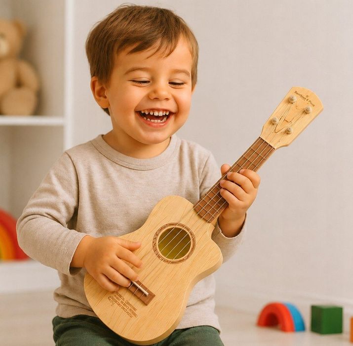 Zabawka instrument ukulele 43cm dla dziecka 4 struny