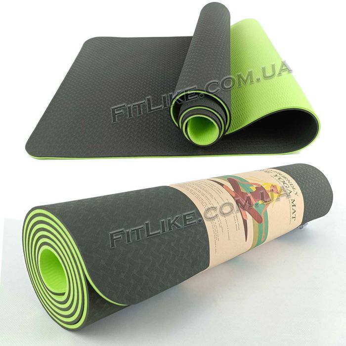Потужні спортивні коврики/каремати/килимки TPE 8 мм для фітнеса/йоги