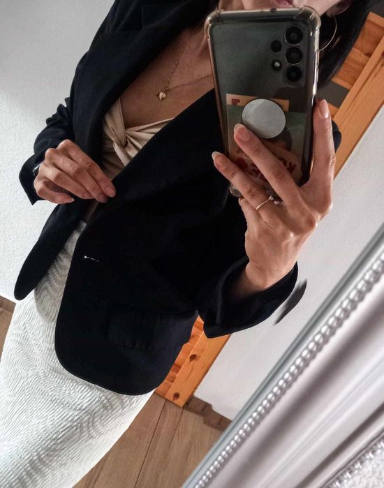 Marynarka czarna piękna stylowa XS S