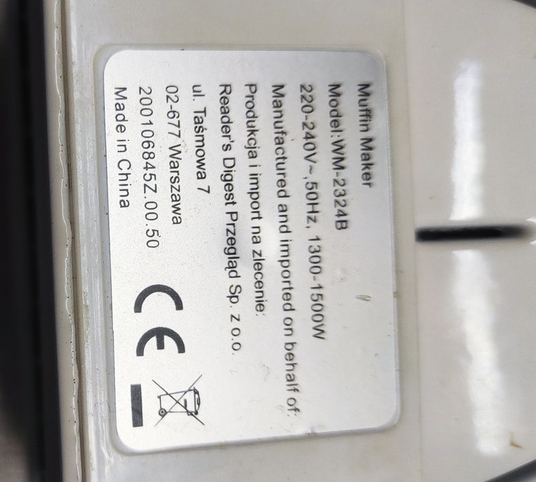 Elektryczny do pieczenia muffinek