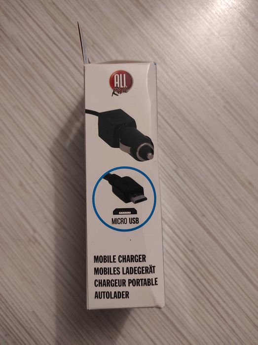 Ładowarka samochodowa All-Ride 12/24V, złącze micro USB