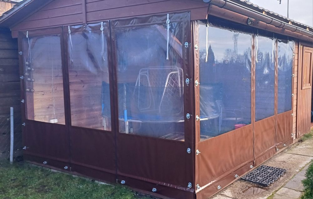 Osłona Zabudowa Tarasu Altanki Całoroczna Plandeka Na Wymiar Zamki