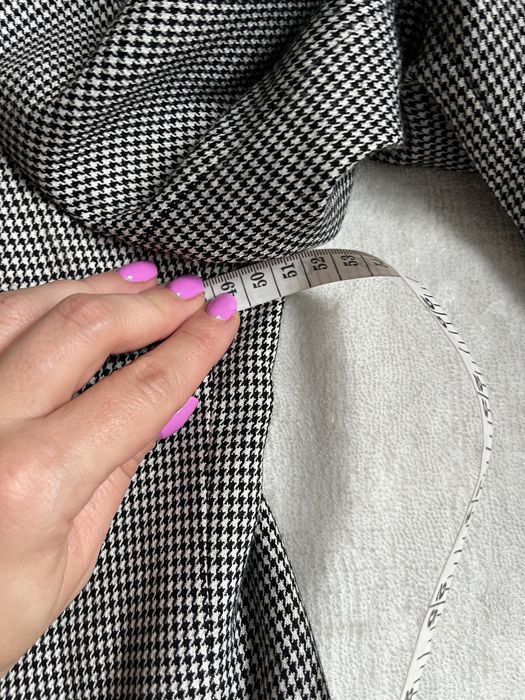 Zara marynarka w kratkę modna czarna 48 M jesień okazja