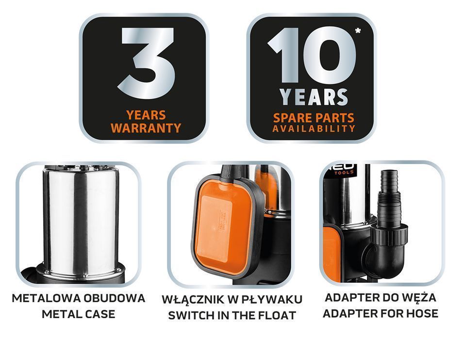 Pompa Zanurzeniowa Do Wody Brudnej 900W