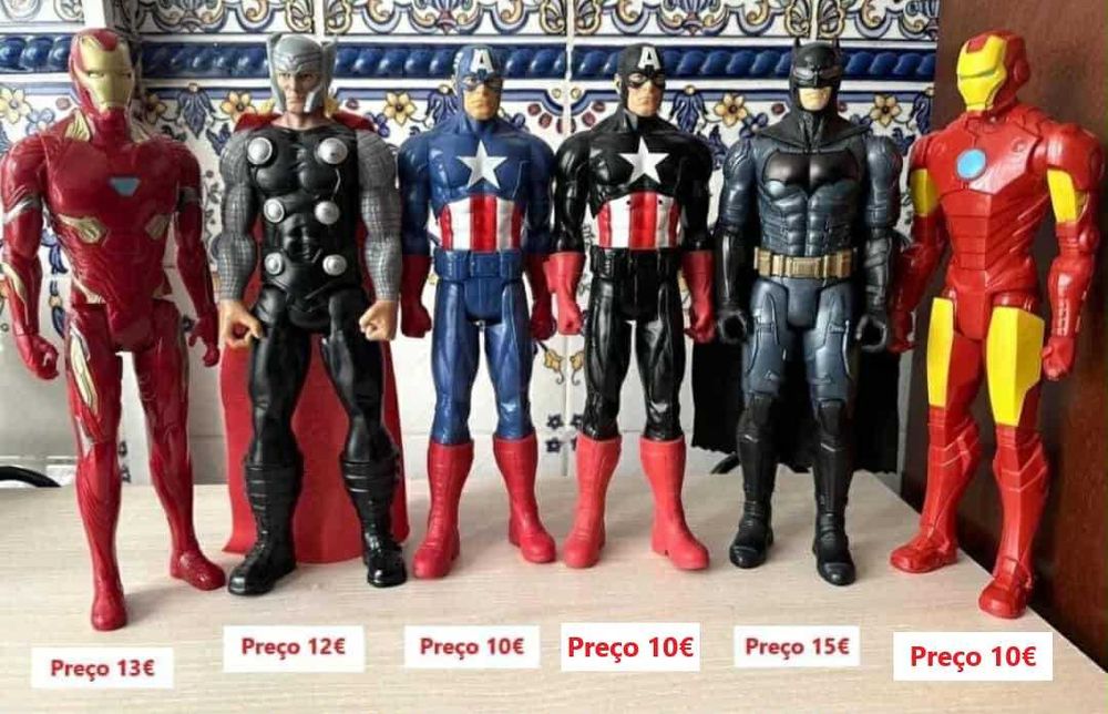 Bonecos Super Herois Homem Aranha batman figuras motas hulk star wars