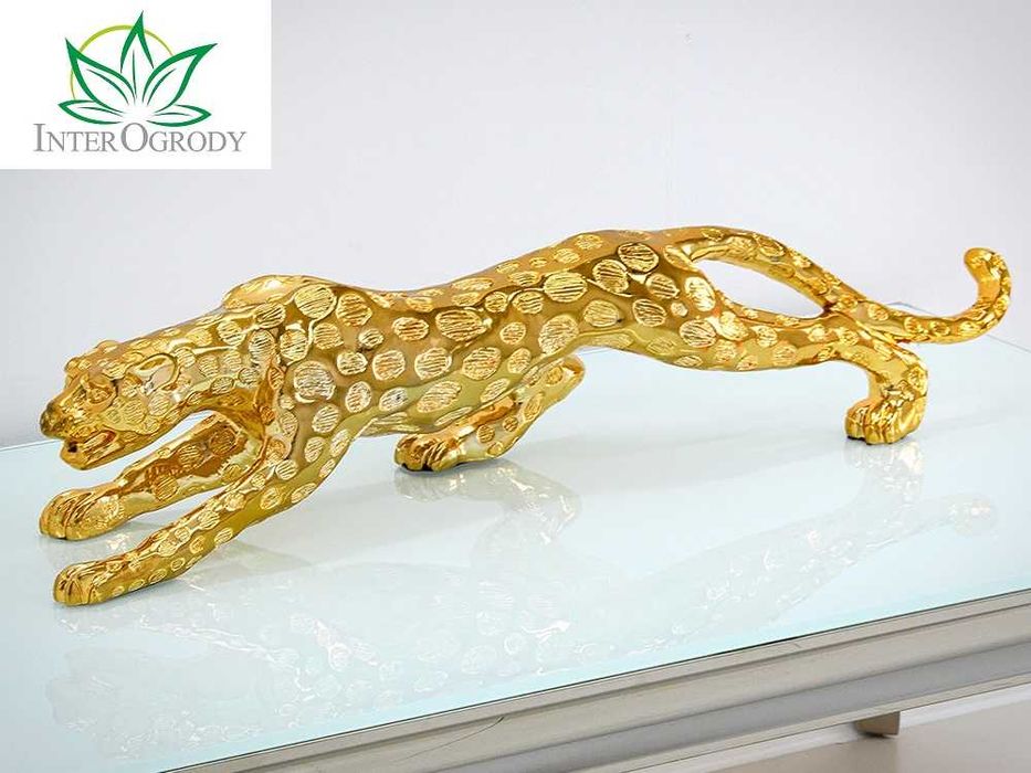 FIGURKA LAMPART LAMPARD Gepard 30x8x8cm srebna Nr.547