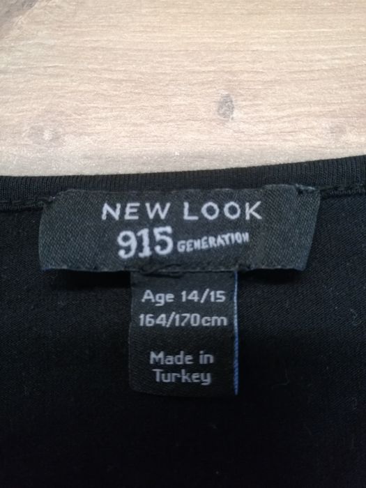 Bluzka czarna długi rękaw New Look S 14/15lat 164/170