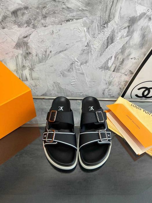 Louis Vuitton Buty, sandaly klapki, skora 180220