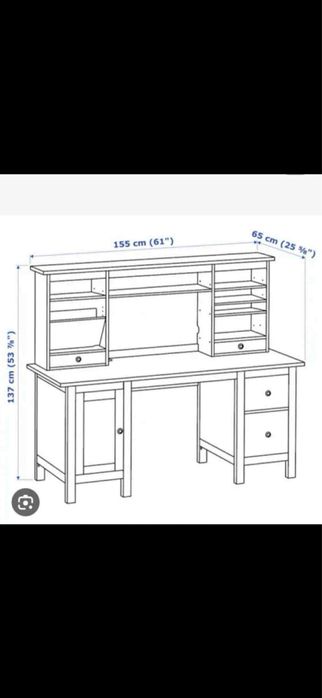 Na sprzedaż białe biurko z nadstawką .