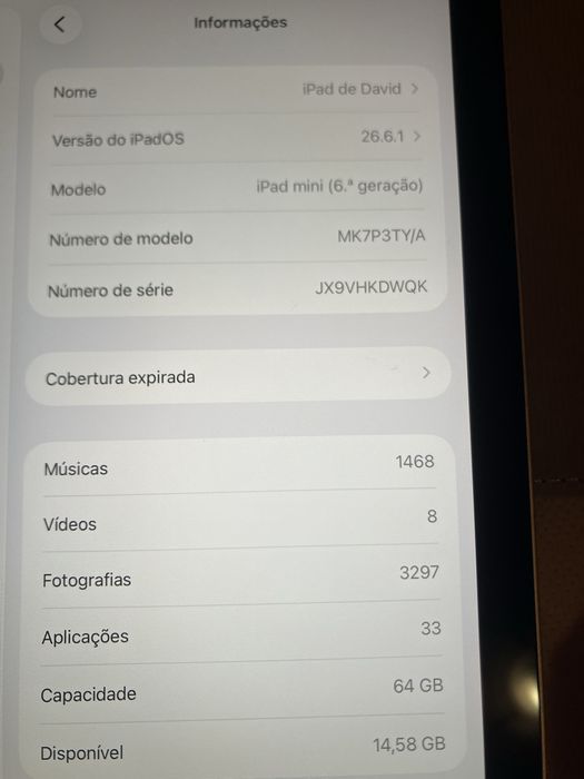 iPad Mini 6a geração 64gb Wi-Fi