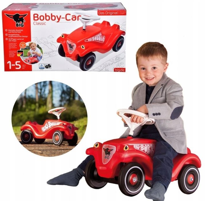 Samochód odpychacz BIG BOBBY CAR CLAS czerwony